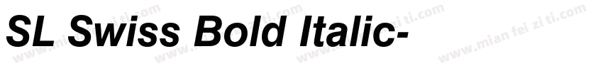 SL Swiss Bold Italic字体转换